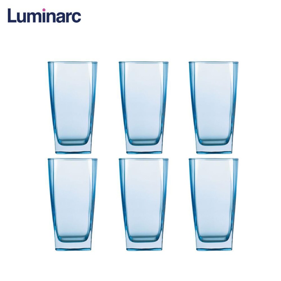 Gelas Kaca Luminarc Sterling Ice Blue Goblet FH 330ml - 6pcs